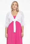 Shrug with lace VOILE - white