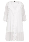 Cardi-blouse frilled VOILE - white - #4