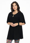 Tunic wide bottom circle sleeve DOLCE - black