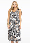 Dress v-neck JARDIN - white