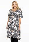 Dress A-line zip JARDIN - white