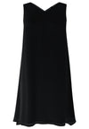 Dress double V-neck VOILE - black