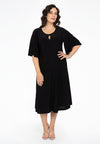 Dress A-line circle sleeve DOLCE - black