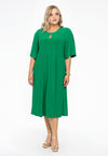 Dress A-line circle sleeve DOLCE - green