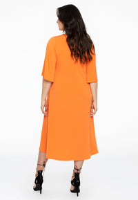 Dress A-line circle sleeve DOLCE - orange - #3