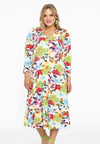 Buttoned dress V-neck MAYFLOWER - white