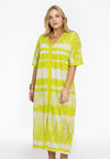 Dress wide slit MEADOW - green