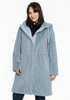 Coat faux fur - light blue