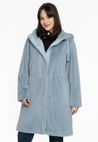 Coat faux fur - light blue - #1