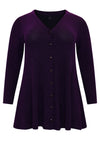 Cardigan wide bottom LUREX - purple