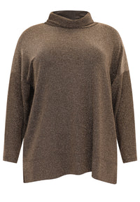 Pullover turtle neck LUREX - gold - #3