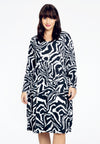Dress ruffles ZEBRA - black