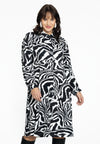 Blouse-dress puff sleeve ZEBRA - black