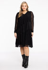 Dress with frills - black