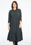 Dress ruffled BARONNE - black
