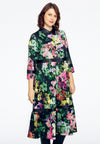 Dress ruffled ORCHIDEE - black