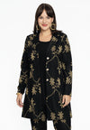 Blazer long LUREX FLOWER - black