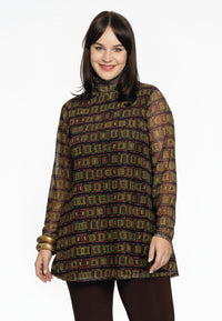 Tunic flare turtle neck INFINITY mousse - black - #1
