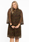 Dress ruffled yoke INFINITY - black