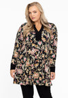 Tunic taped wide bottom PAISLEY - black