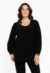 Tunic flare puff sleeve DOLCE - black