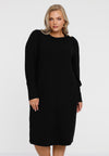 Dress puff sleeve DIAGONAL - black