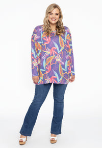 Pullover square wide FOREST - purple - #2