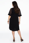 Dress V-neck LACE - black - #3