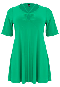 Tunic wide bottom strings DOLCE - green - #4