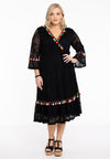 Dress pompom lace - black