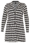 Blazer Long PIED DE POULE - black - #3