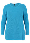Pullover V-neck KNIT ECO - turquoise - #1