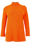 Pullover collar knit eco - Orange