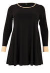 Tunic Wide Bottom Contrast Lines DOLCE - black - #4