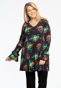 Tunic Wide Bottom Frill Cuff MEDUSA - black - #1