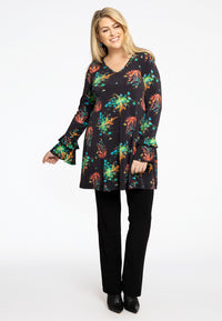 Tunic Wide Bottom Frill Cuff MEDUSA - black - #2