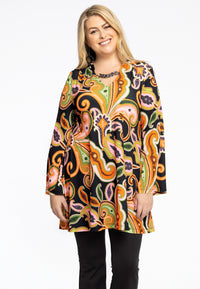 Tunic wide bottom chain PAISLEY - black - #2