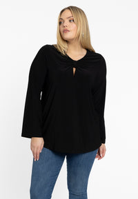 Tunic V-neck opening DOLCE - black - #1