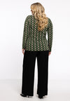 Shirt cross-over GEOMETRIC - green - #3