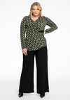 Shirt cross-over GEOMETRIC - green - #2