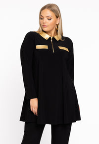 Tunic wide bottom zipper DOLCE - black - #2