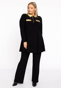 Tunic wide bottom zipper DOLCE - black - #1