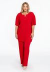Tunic straight PLISSE - red