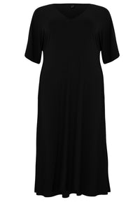 Dress V-neck PLISSE - black - #2