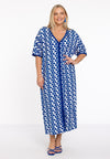 Dress wide slit ISLA - indigo - #1