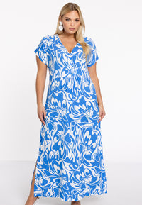 Dress long crossed MAJOLICA - light blue - #2