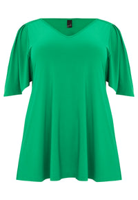 Tunic flare pleated sleeve DOLCE - green - #4
