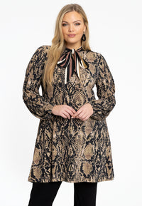 Tunic wide bottom BOA - brown - #1