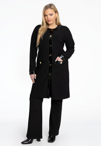 Cardigan buttons RIB - black - #2