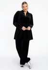 Tunic wide bottom VELOURS - black - #1